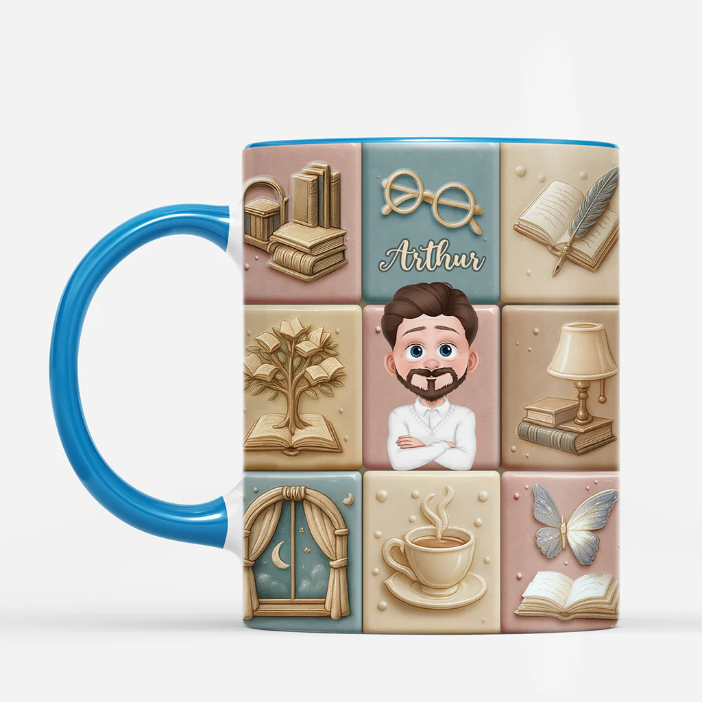 [Effet d'impression 3D] Mug Personnalisé - Cadeau Pour Amoureux Les Livres - Image 2