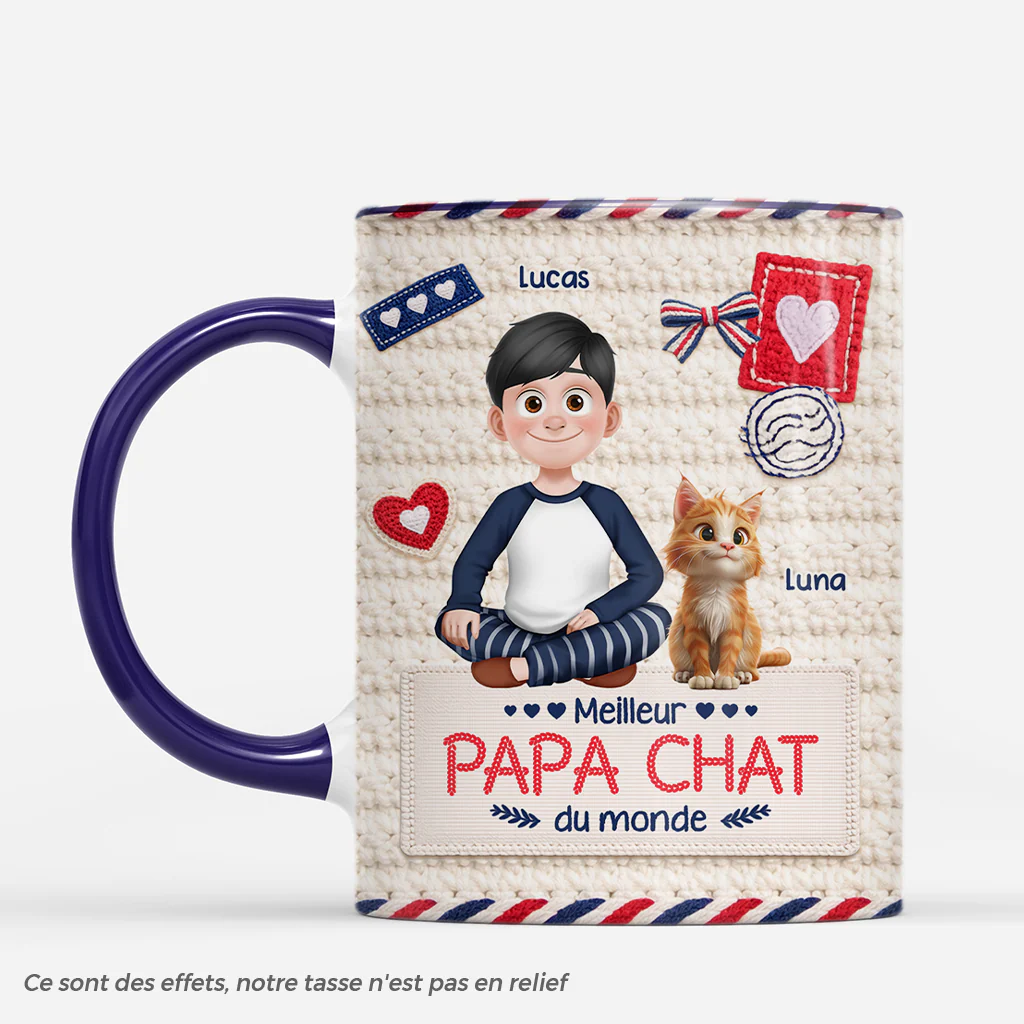 Mug Personnalisé Chat - Meilleur Papa Chat Du Monde