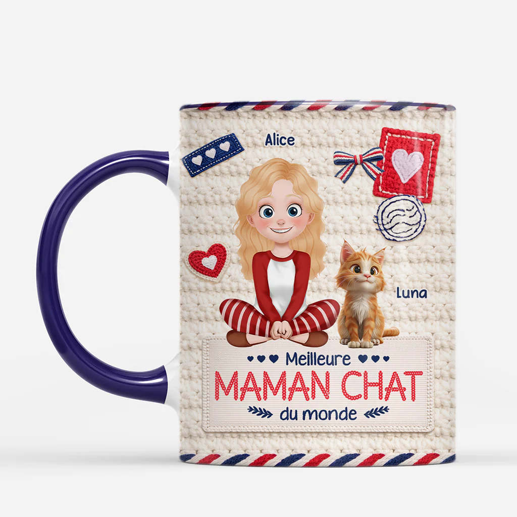 Mug Personnalisé Chat - Meilleur Papa Chat Du Monde - Image 2