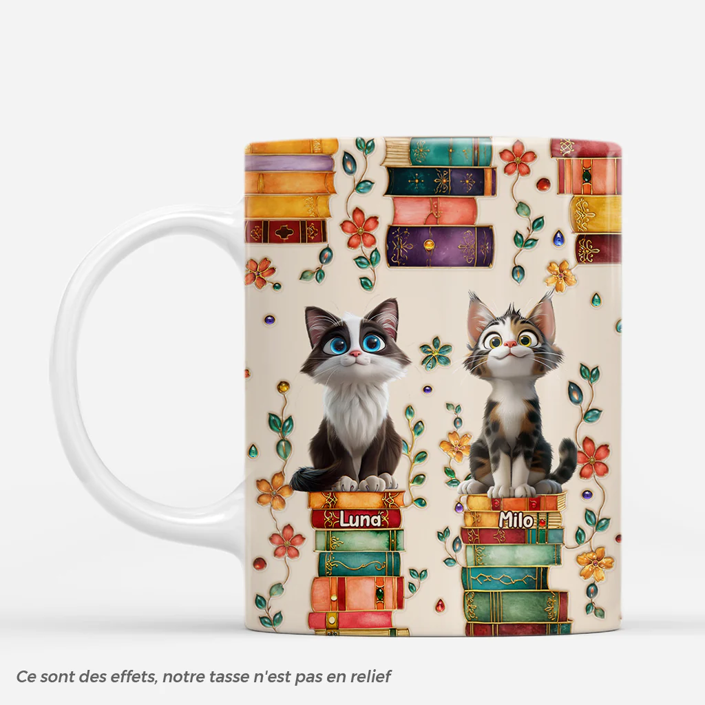 [Effet d'impression 3D] Mug Personnalisé Chat - Mon Petit Chat