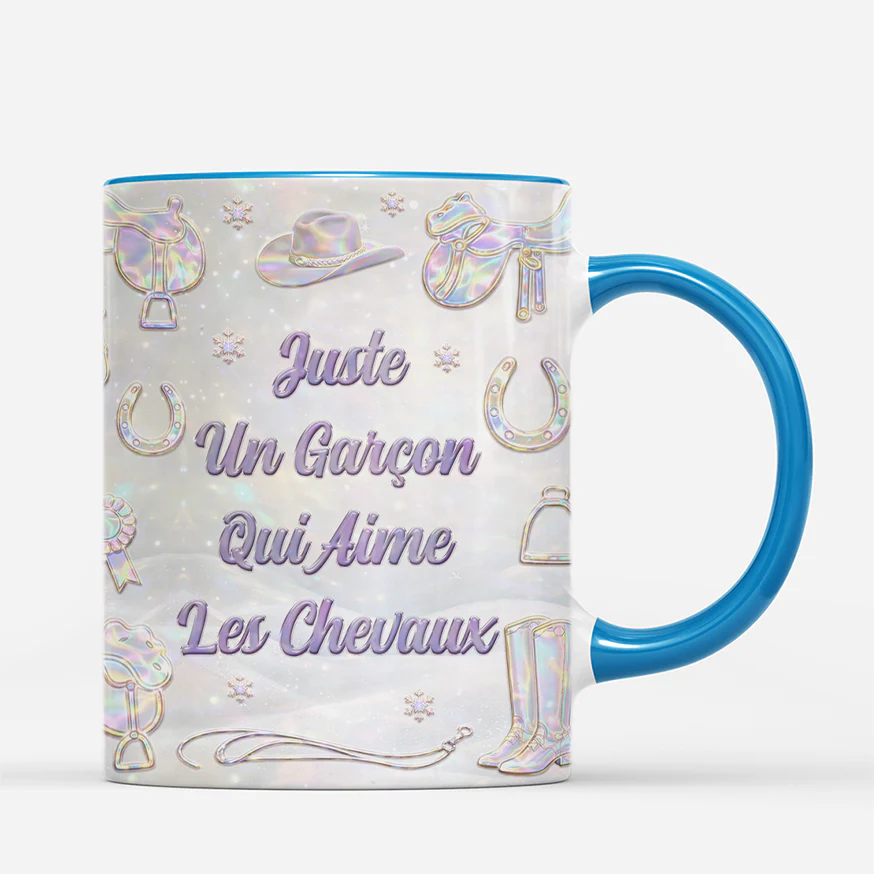 [Effet d'impression 3D] Mug Personnalisé Cheval - Cadeau Pour Ceux Qui Aiment Les Chevaux - Image 3