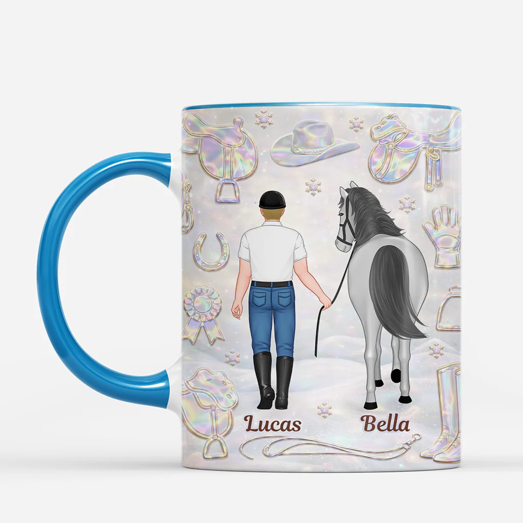 [Effet d'impression 3D] Mug Personnalisé Cheval Pour Femme/Homme - Un Amour Unique - Image 2