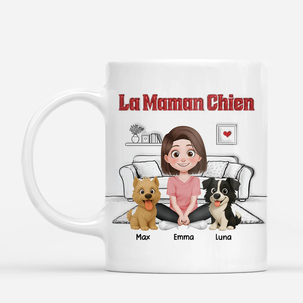 [Effet d'Impression 3D] Mug Personnalisé Chien - Cadeau Famille Et Chien - Image 2