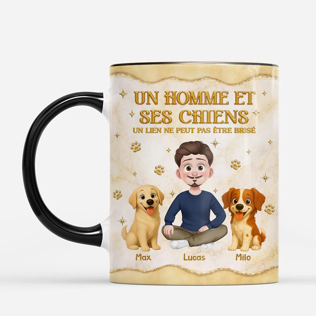 Tasse Personnalisée Chien - Femme Avec Son Joli Chien - Effet 3D - Image 2
