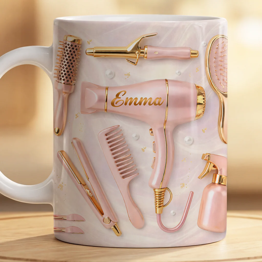 [Effet d'impression 3D] Mug Personnalisé Coiffeuse - Cadeau Original Pour Femme - Image 2