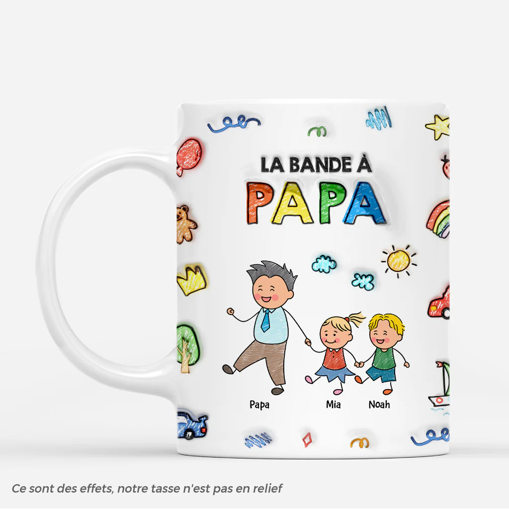Tasse Personnalisée - La Bande à Papa/Maman - Effet 3D