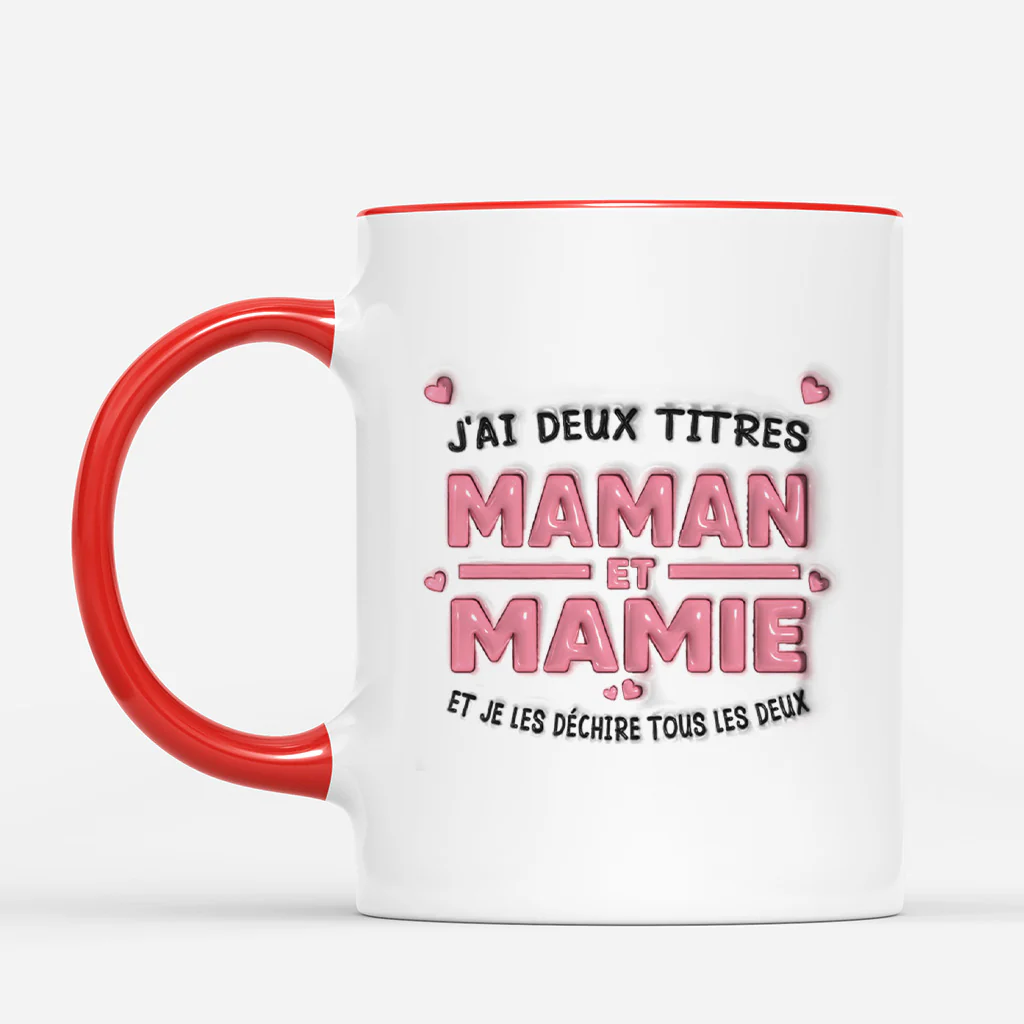 [Effet d'Impression 3D] Mug Personnalisé Papa - Deux Titres Papa Et Papy - Image 2