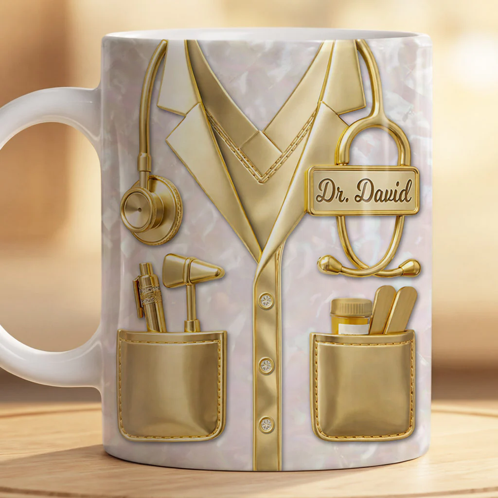 [Effet d'impression 3D] Mug Personnalisé Docteur - Cadeau Pour Docteur Original - Image 2