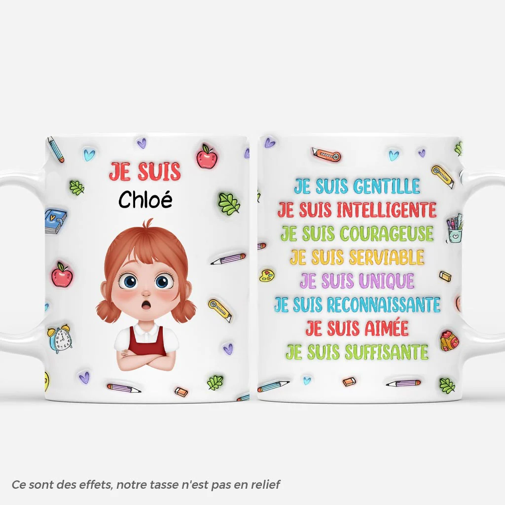 [Effet d'Impression 3D] Mug Personnalisé Enfant - Je Suis Gentille