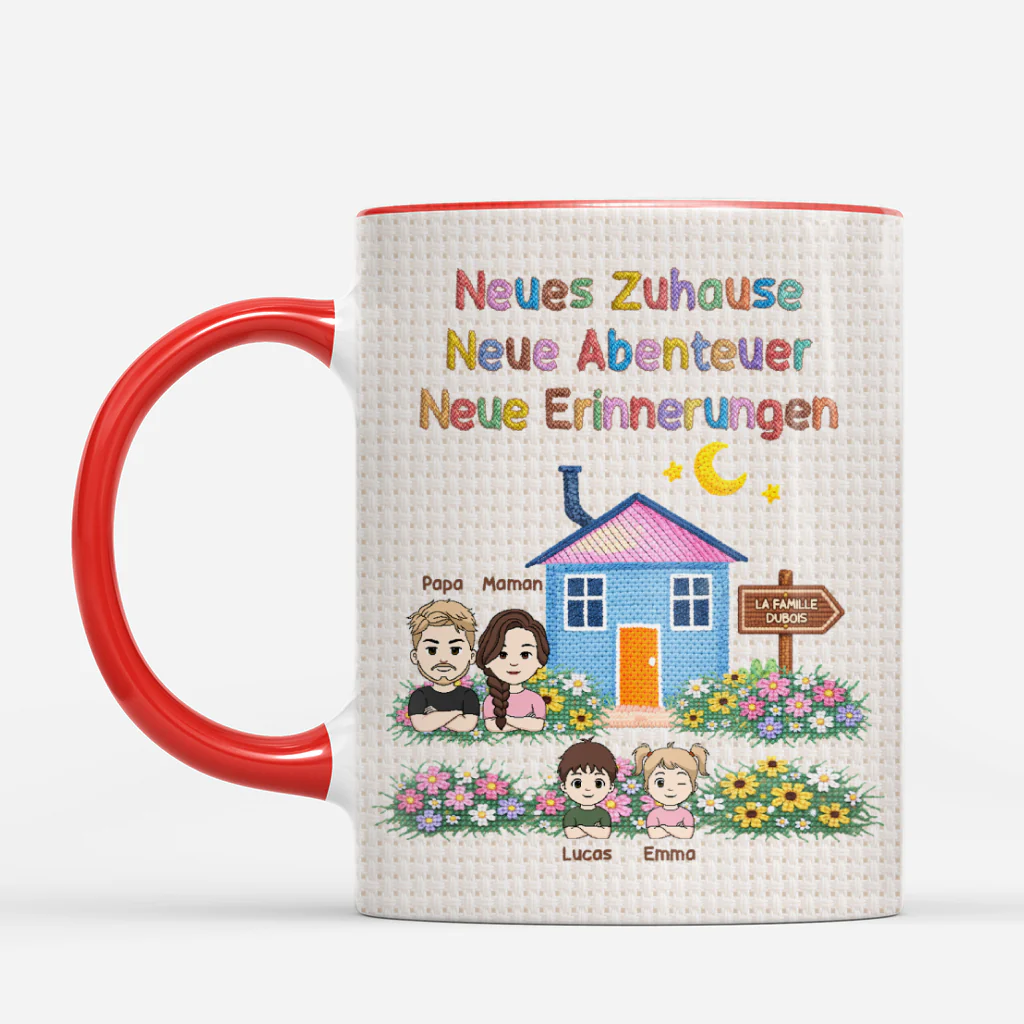 [Effet d'impression 3D] Mug Personnalisé Famille | Nouvelle Maison Maman Papa - Image 2