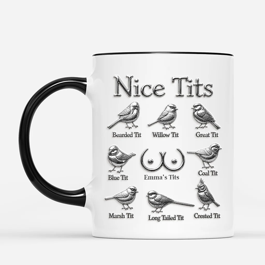 [Effet d'Impression 3D] Mug Personnalisé Femme Avec Humour - Nice Tits - Image 2