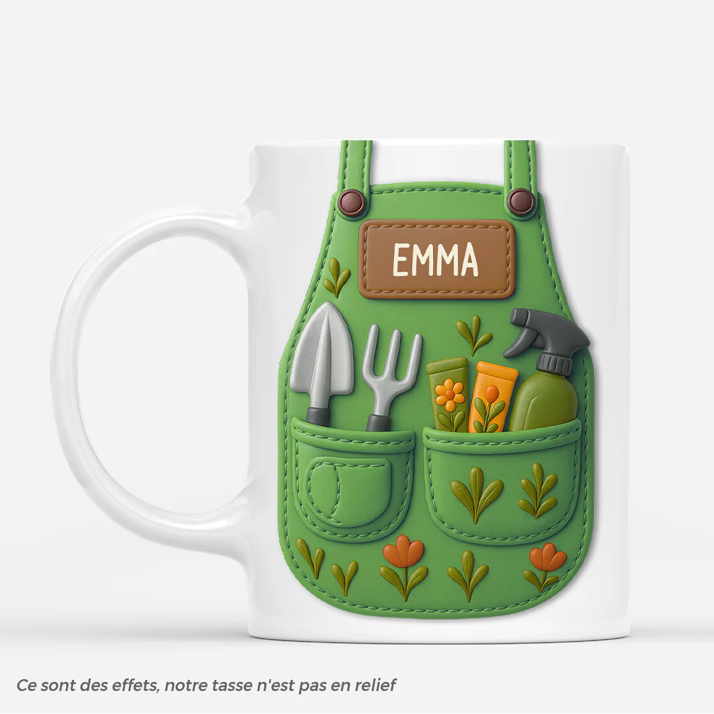 [Effet d'impression 3D] Mug Personnalisé Femme/Homme Qui Aime Le Jardin - Cadeau Pour Jardinier
