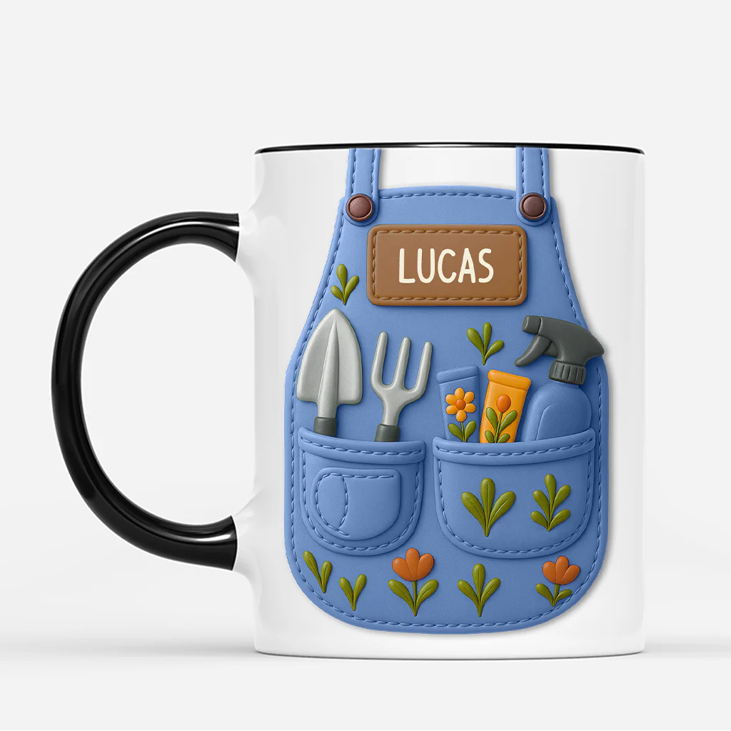 [Effet d'impression 3D] Mug Personnalisé Femme/Homme Qui Aime Le Jardin - Cadeau Pour Jardinier - Image 2