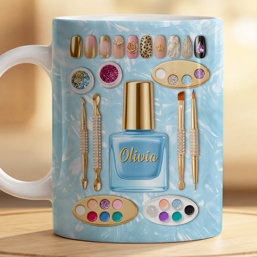 [Effet d'impression 3D] Mug Personnalisé Femme - Idée Cadeau Pour Prothésiste Ongulaire - Image 2