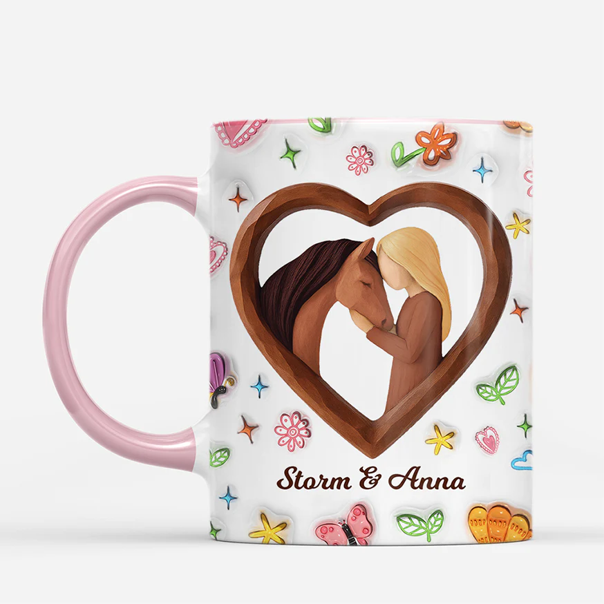 Mug Personnalisé Cheval - Fille Et Cheval - Effet 3D - Image 2