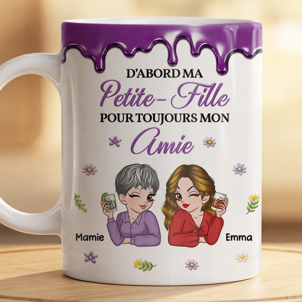 [Effet d'impression 3D] Mug Personnalisé Fille - Ma Fille Mon Amie Pour Toujours - Image 2