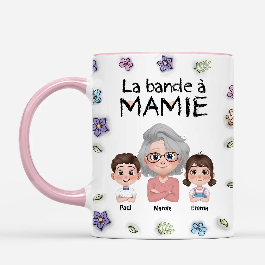 [Effet d'Impression 3D] Mug Personnalisé Maman - La Bande À Maman Cool - Fleur Pastel - Image 2