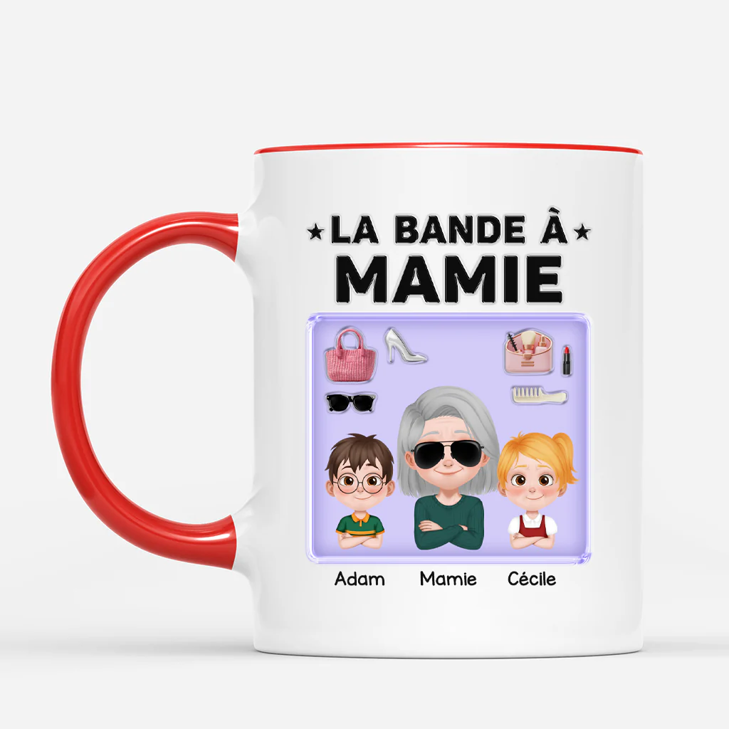 [Effet d'Impression 3D] Mug Personnalisé Papa – La Bande À Papa - Portraits - Image 2