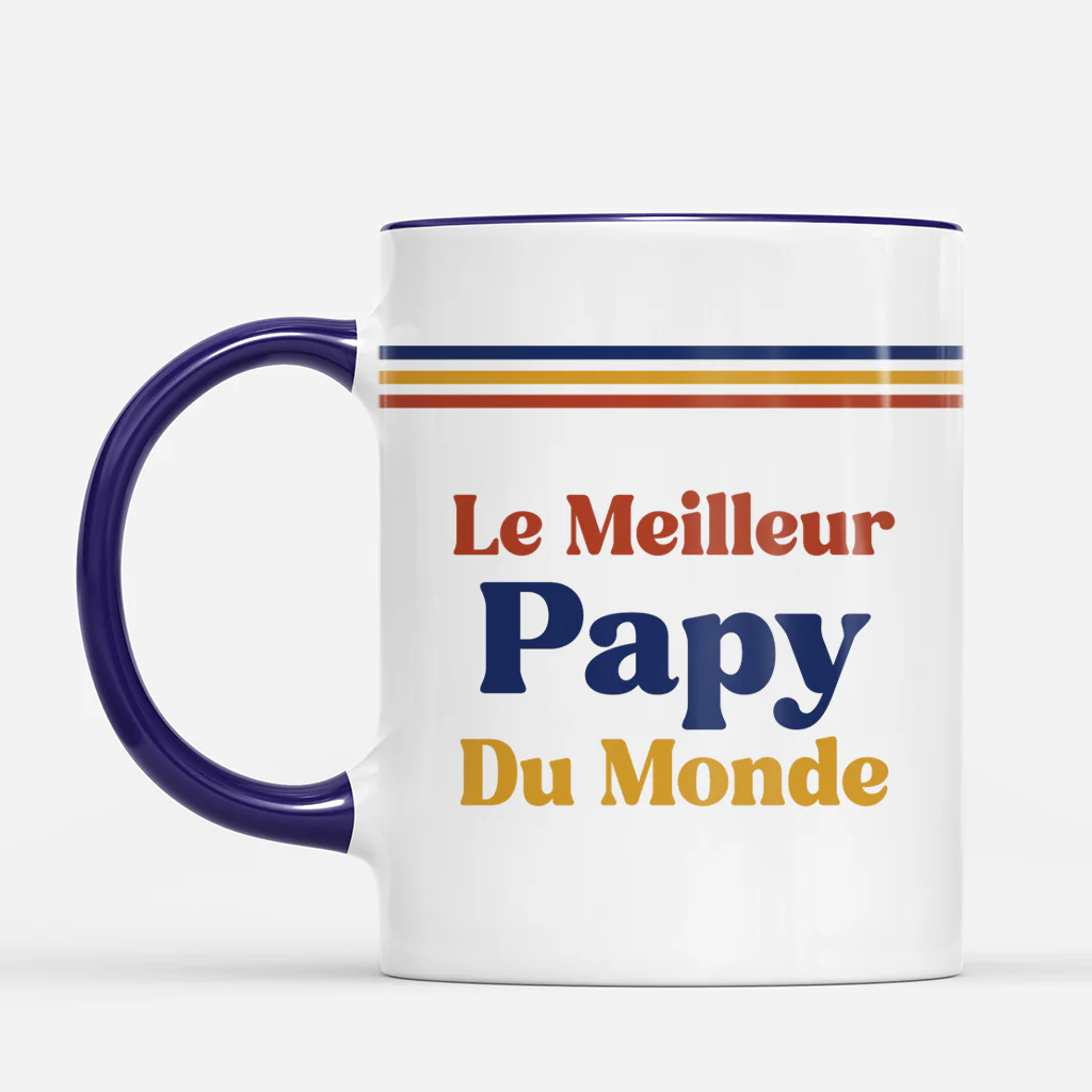 Tasse Personnalisée Papy 3D - Le Meilleur Papa Papy Du Monde - Image 2