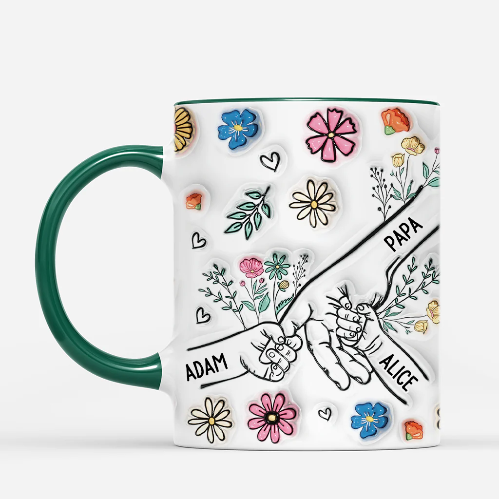 [Effet d'Impression 3D] Mug Personnalisé Maman - Fleurs Mixtes - Image 2
