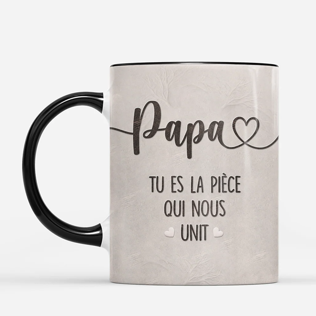 [Effet d'impression 3D] Tasse Pour Maman | Maman Papa Qui Nous Unit Personnalisé - Image 2
