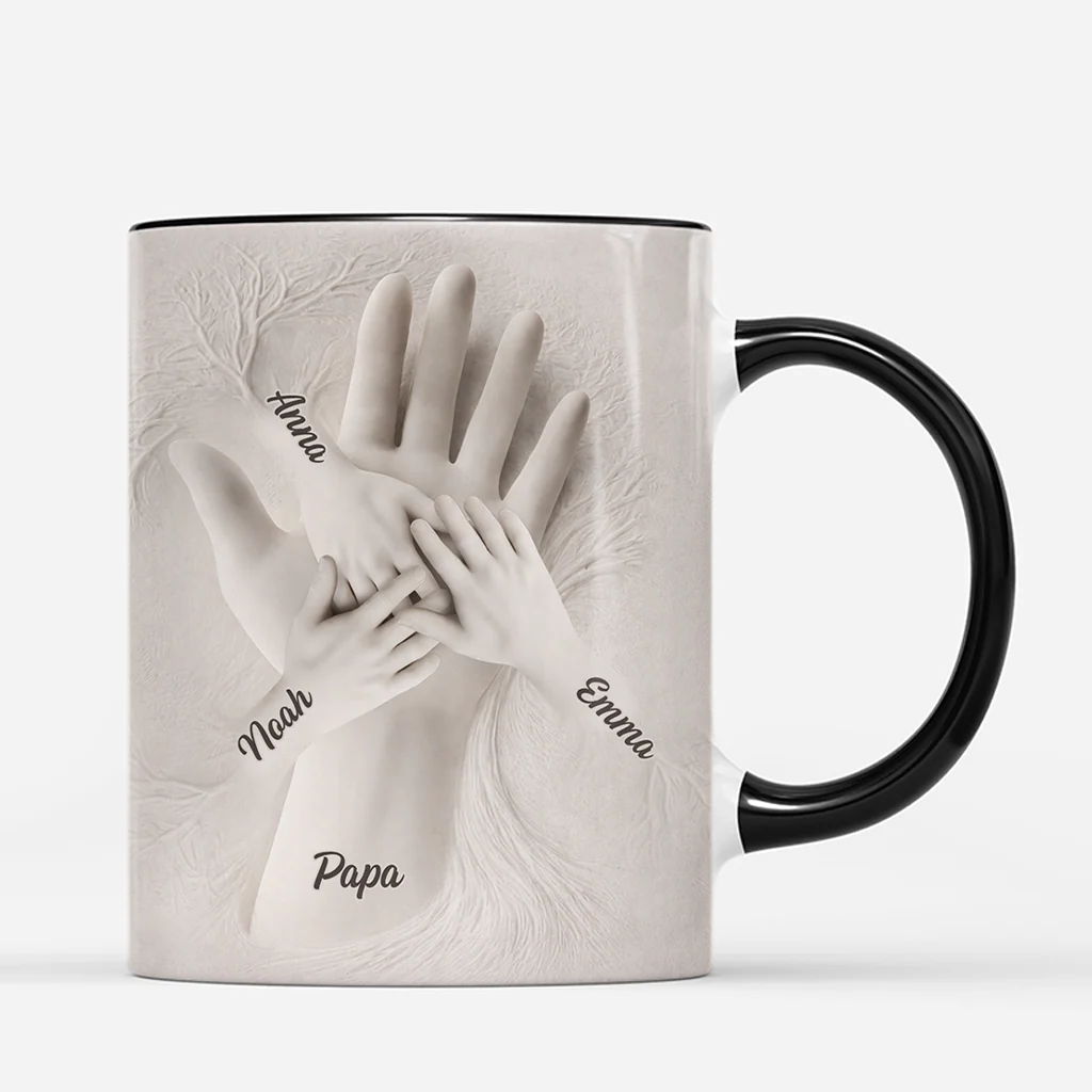 [Effet d'impression 3D] Tasse Pour Maman | Maman Papa Qui Nous Unit Personnalisé - Image 3