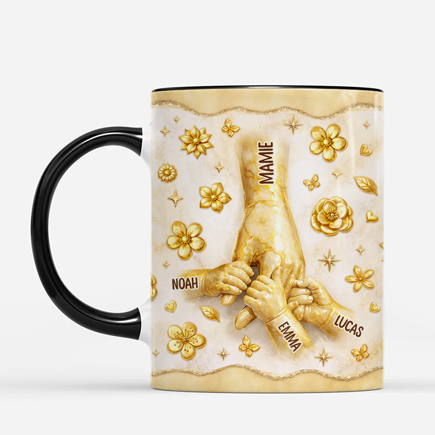 [Effet d'impression 3D] Mug Personnalisé Mamie Maman - Maman En Or - Image 2