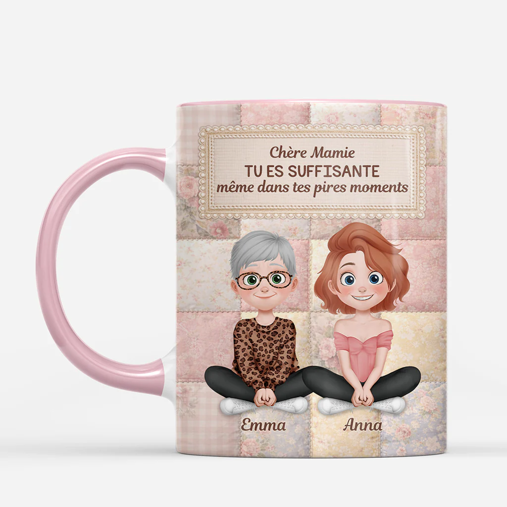 [Effet d'impression 3D] Mug Personnalisé Mamie - Chère Mamie Tu Es Suffisante - Image 2