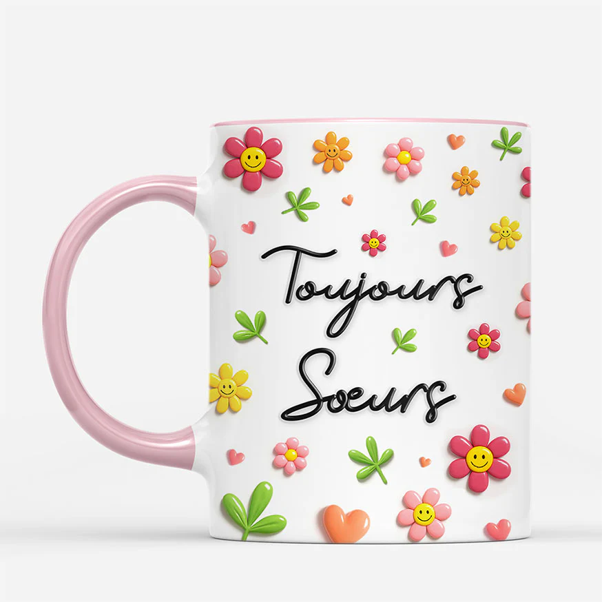 [Effet d'impression 3D] Mug Personnalisé Meilleure Amie Et Sœur - Toi Et Moi Pour Toujours - Image 2