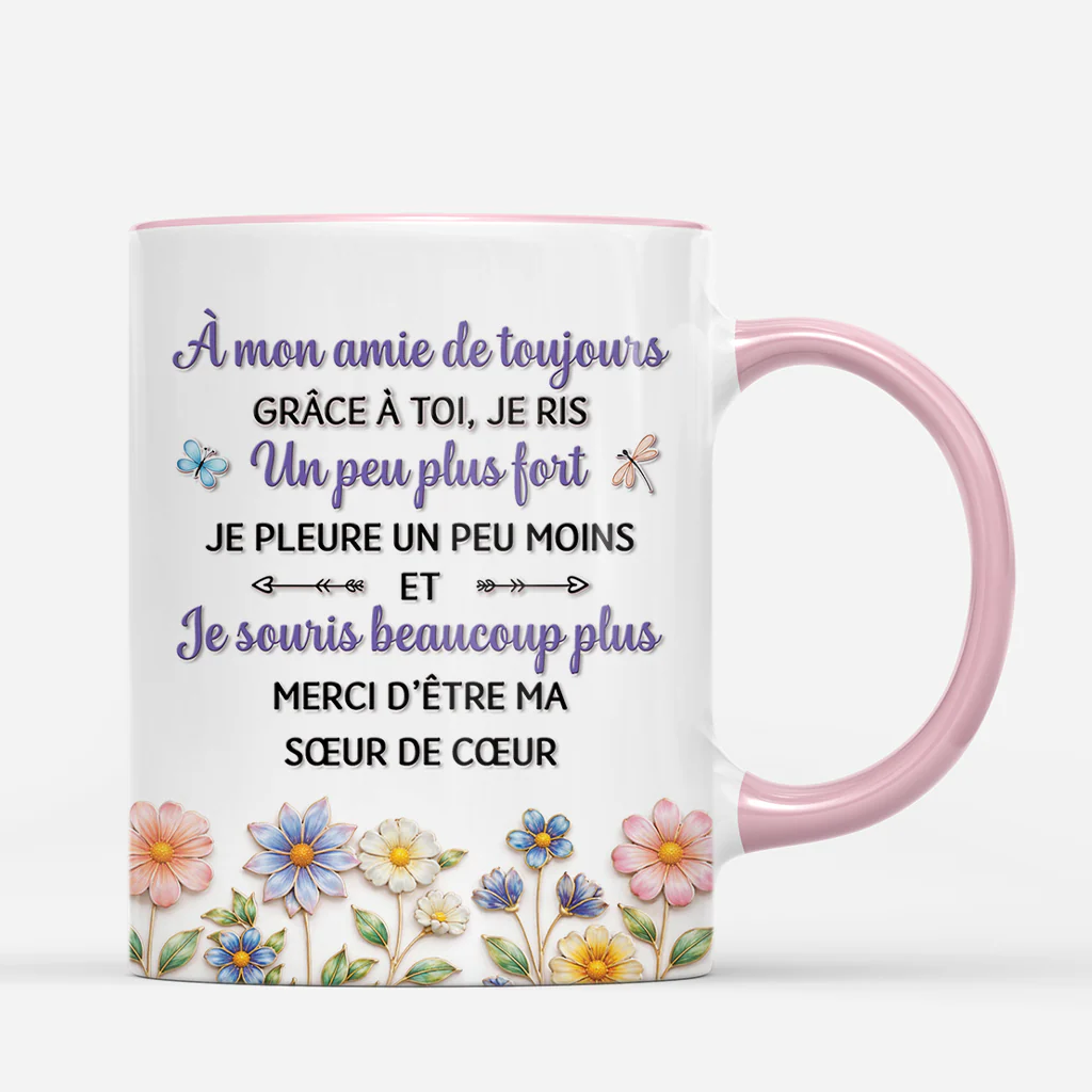 [Effet d'impression 3D] Mug Personnalisé Meilleure Amie - Ma Sœur De Cœur - Image 3