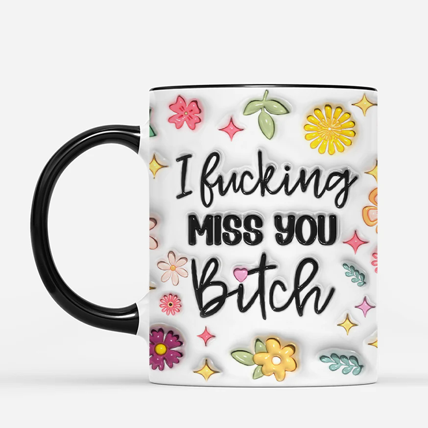 [Effet d'Impression 3D]  Tasse Personnalisée Amies | Tu Me Manques Grave - Image 2