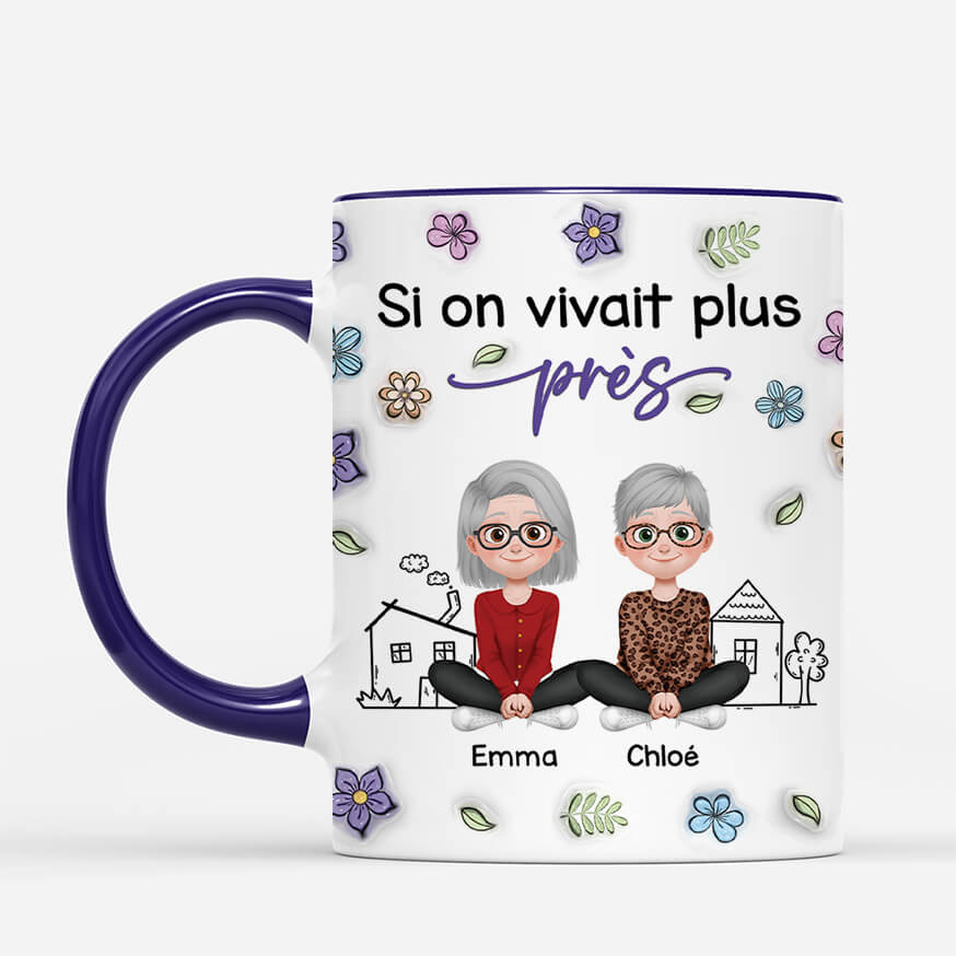 [Effet d'Impression 3D] Mug Personnalisé Meilleure Amie | Vivre Plus Près - Image 2