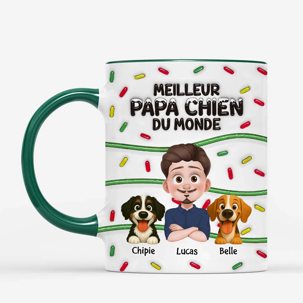 [Effet d'impression 3D] Mug Personnalisé Chien - Meilleure Maman Chien - Image 2