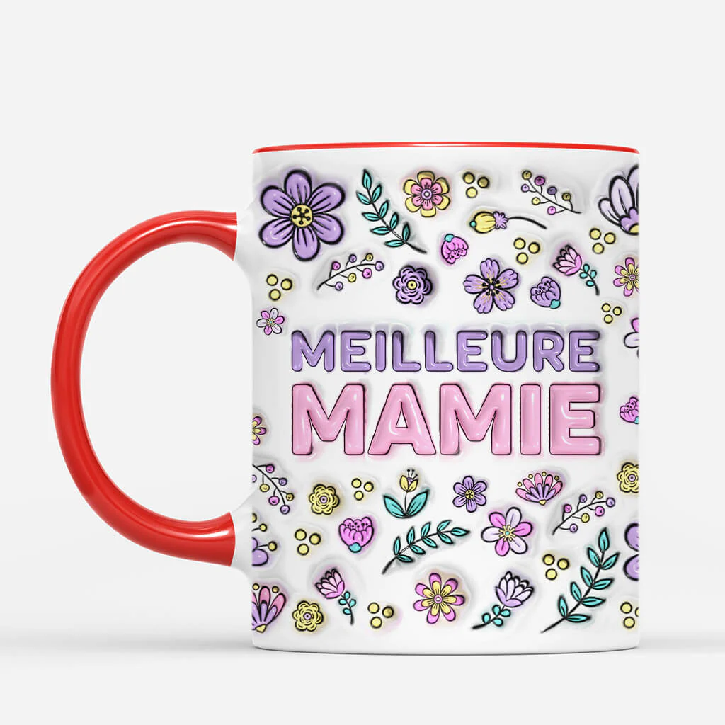 [Effet d'Impression 3D] Mug Personnalisé Maman - Meilleure Maman Du Monde - Violet - Image 2