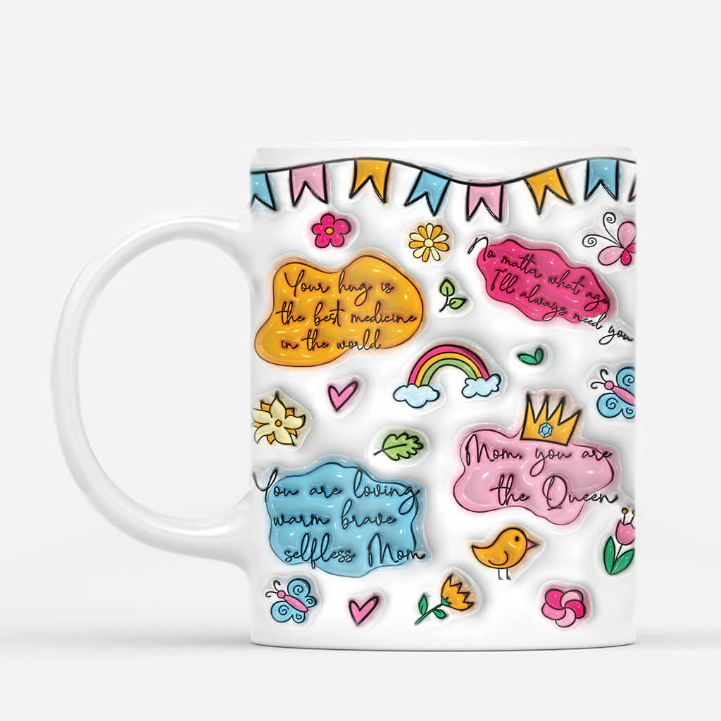 [Effet d'Impression 3D] Mug Personnalisé Maman - Meilleure Maman Avec Textes Colorés - Image 3