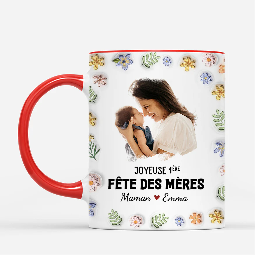 [Effet d'Impression 3D] Mug Personnalisé Avec Photo - Joyeuse Première Fête Des Pères - Image 2