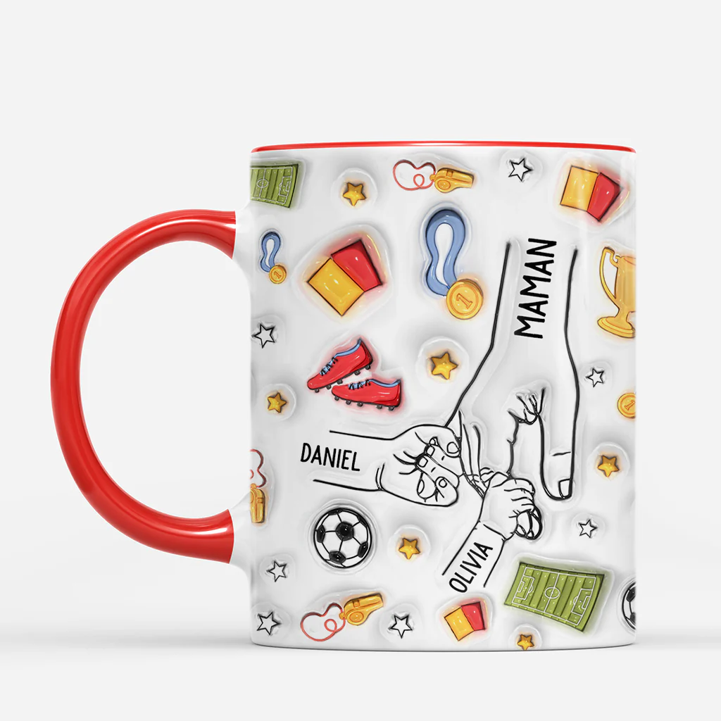 [Effet d'Impression 3D] Mug Personnalisé Papa Maman - Cadeau Fête Des Pères Avec Prénom - Image 2