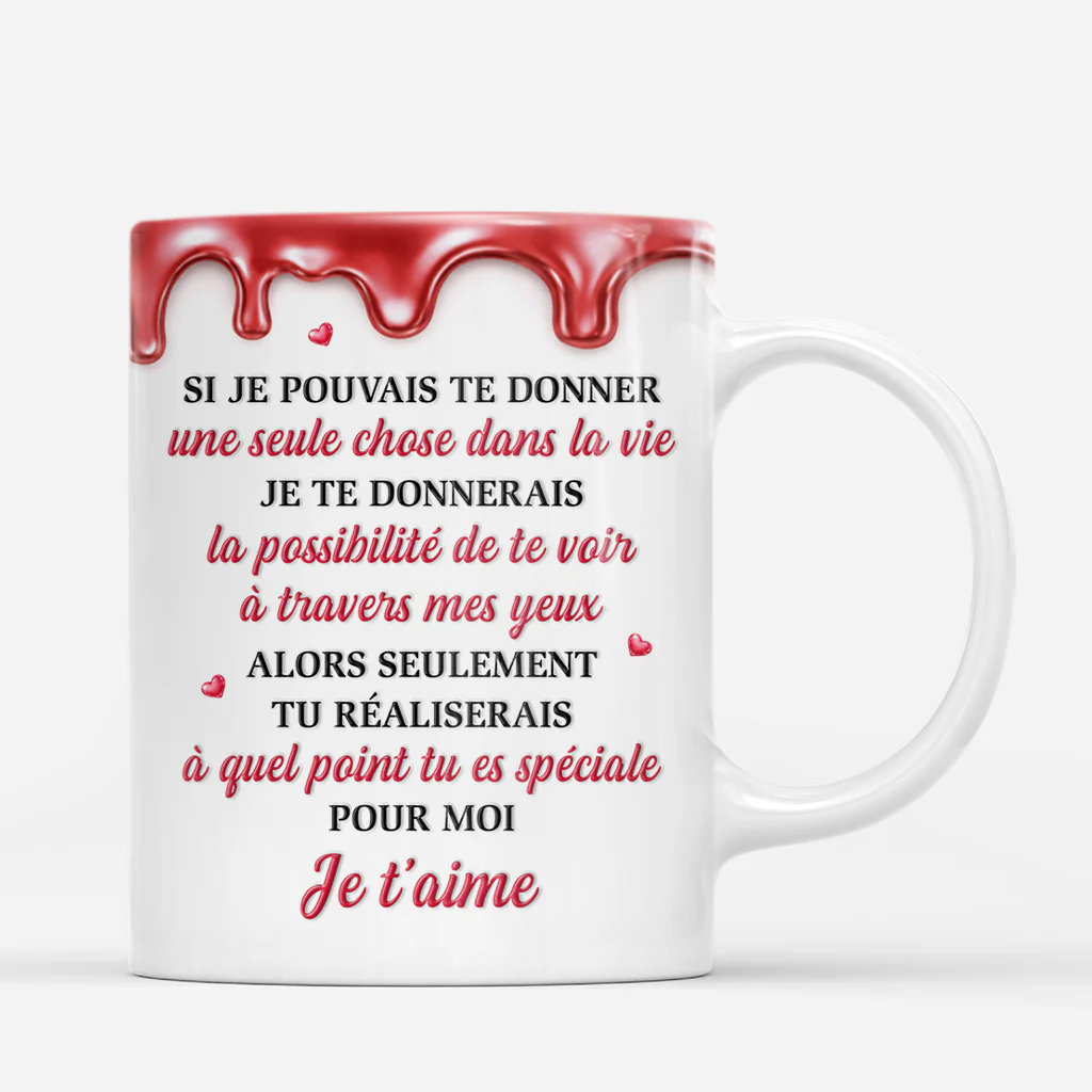 [Effet d'impression 3D] Mug Personnalisé Papa Maman - Fille/Fils/Petite-fille/Petit-fils À Travers Mes Yeux - Image 3