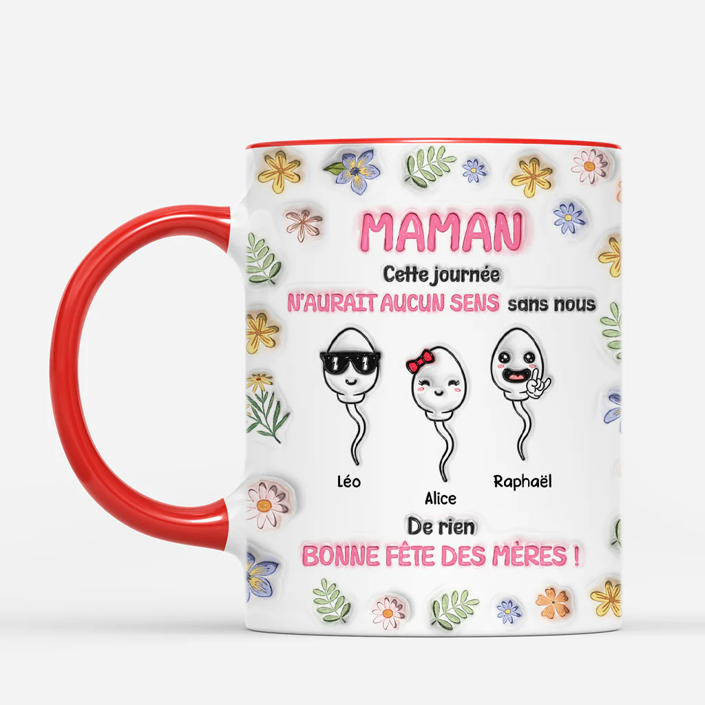 [Effet d'Impression 3D] Mug Personnalisé Papa - Pas Là Sans Toi - Image 2