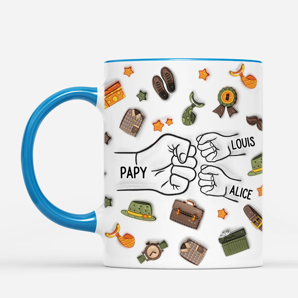 [Effet d'Impression 3D] Mug Personnalisé Papa - Papa Travailleur - Image 2