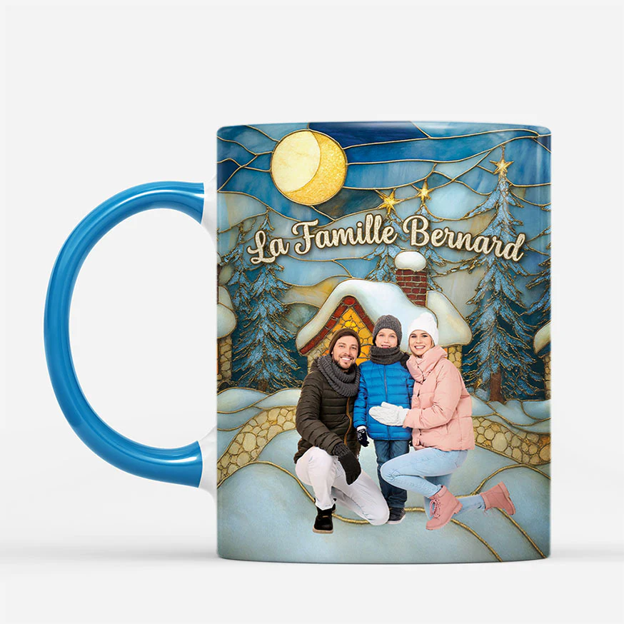 [Effet d'impression 3D] Mug Personnalisé Photo - Noël De Notre Famille - Image 2