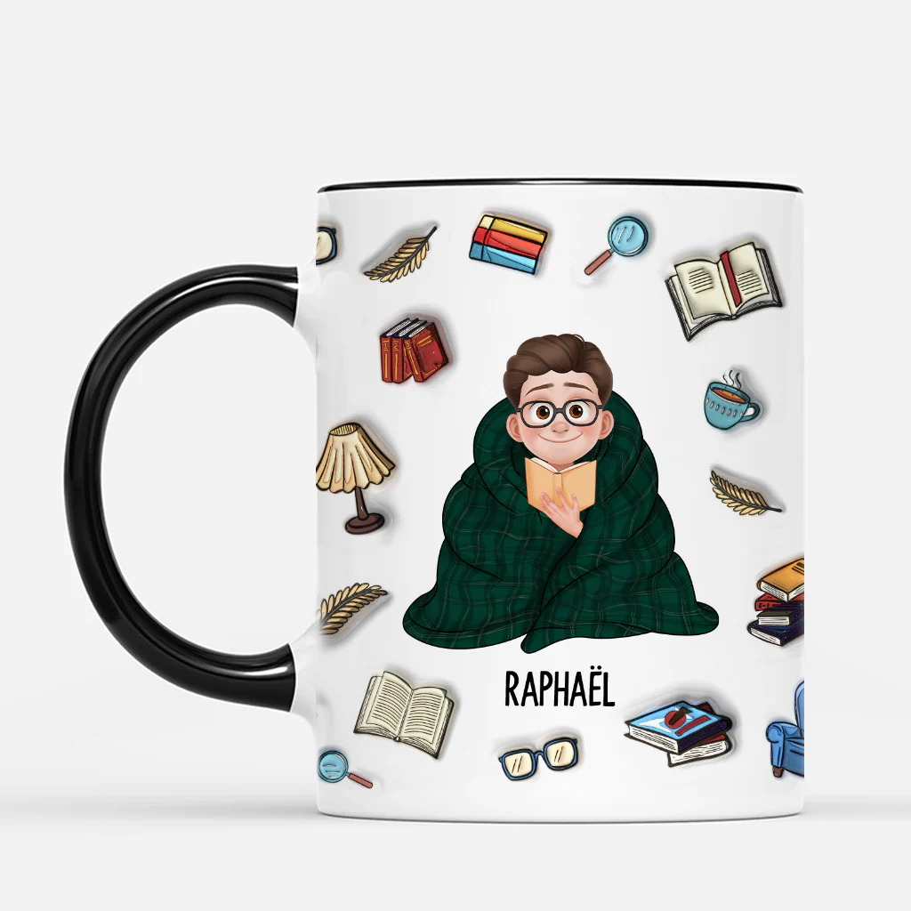 [Effet d'impression 3D] Mug Personnalisé Pour Femme Et Homme - Chut Je Lis - Image 2