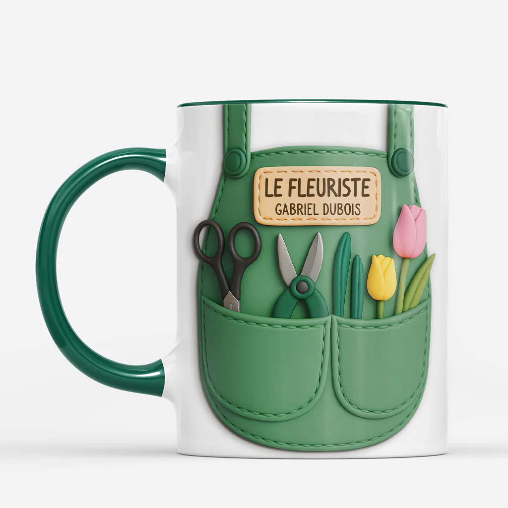 [Effet d'impression 3D] Mug Personnalisé Pour Femme/Homme - Cadeau Fleuriste - Image 2