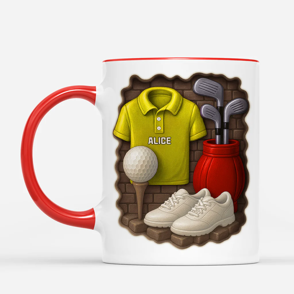 [Effet d'impression 3D] Mug Personnalisé Pour Femme/Homme - Cadeau Pour Golfeur - Image 2