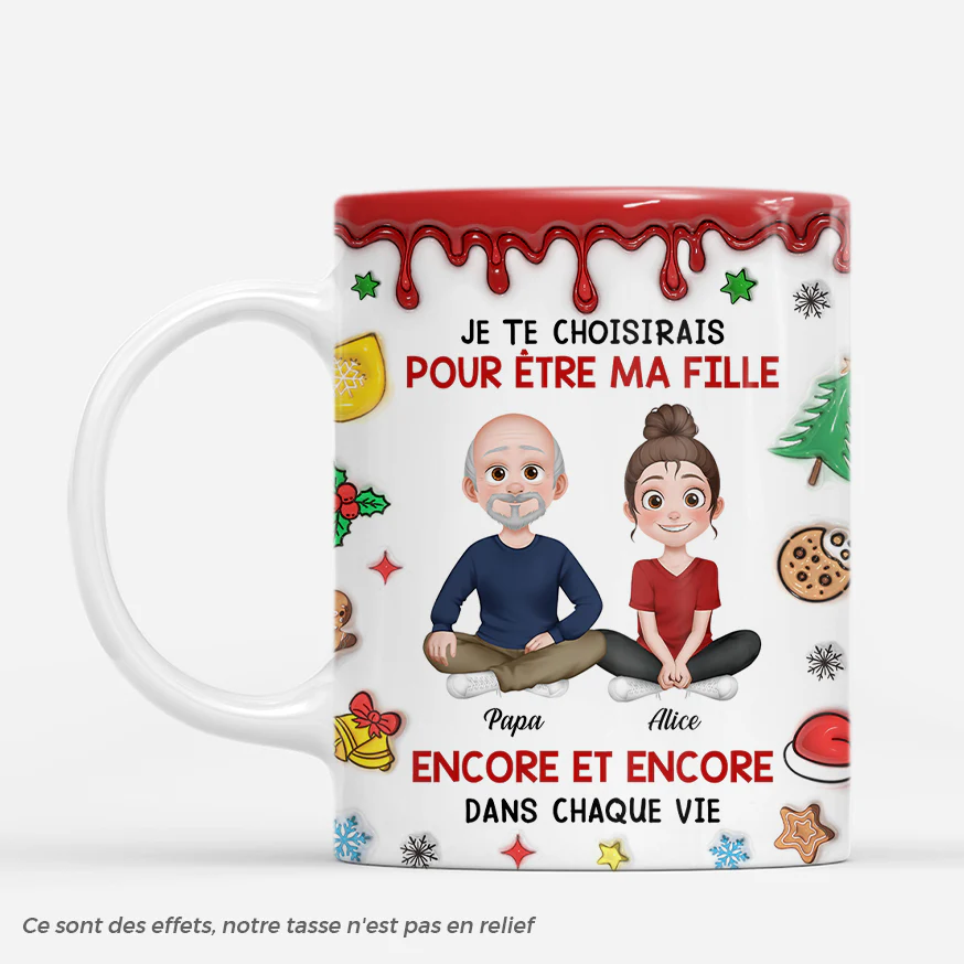 [Effet d'impression 3D] Mug Personnalisé Pour Fille/Fils - Je Te Choisirai