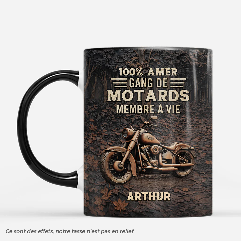 [Effet d'impression 3D] Mug Personnalisé Homme - Cadeau Pour Un Motard