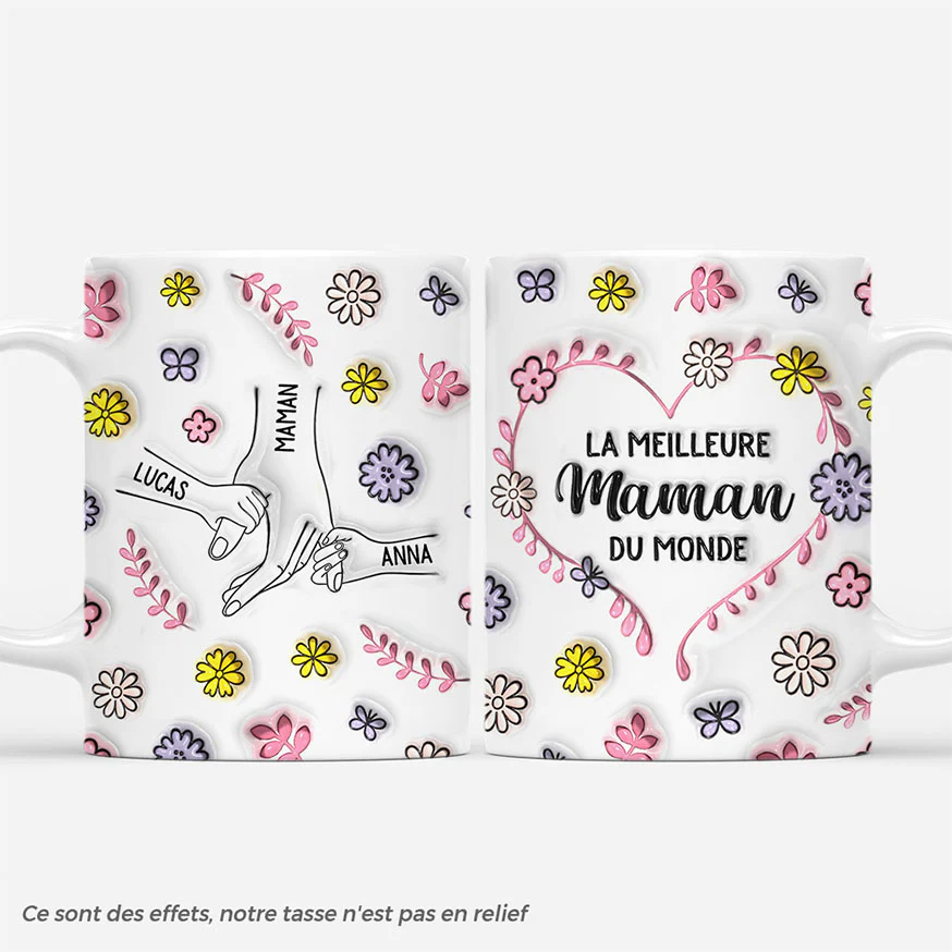 Mug Personnalisé Maman - La Meilleure Maman Du Monde - Effet 3D