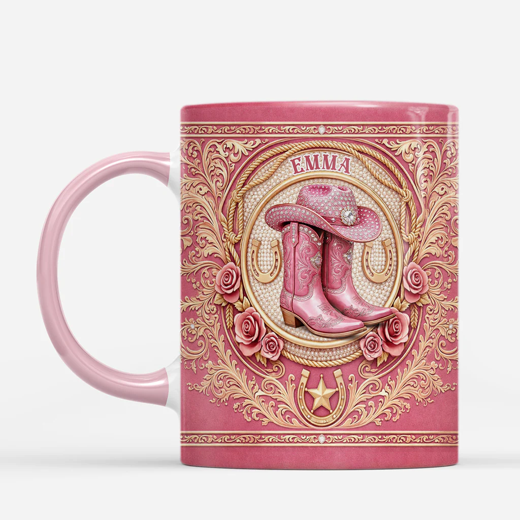 [Effet d'impression 3D] Mug Personnalisé Prénom - Cadeau Cheval Pour Femme