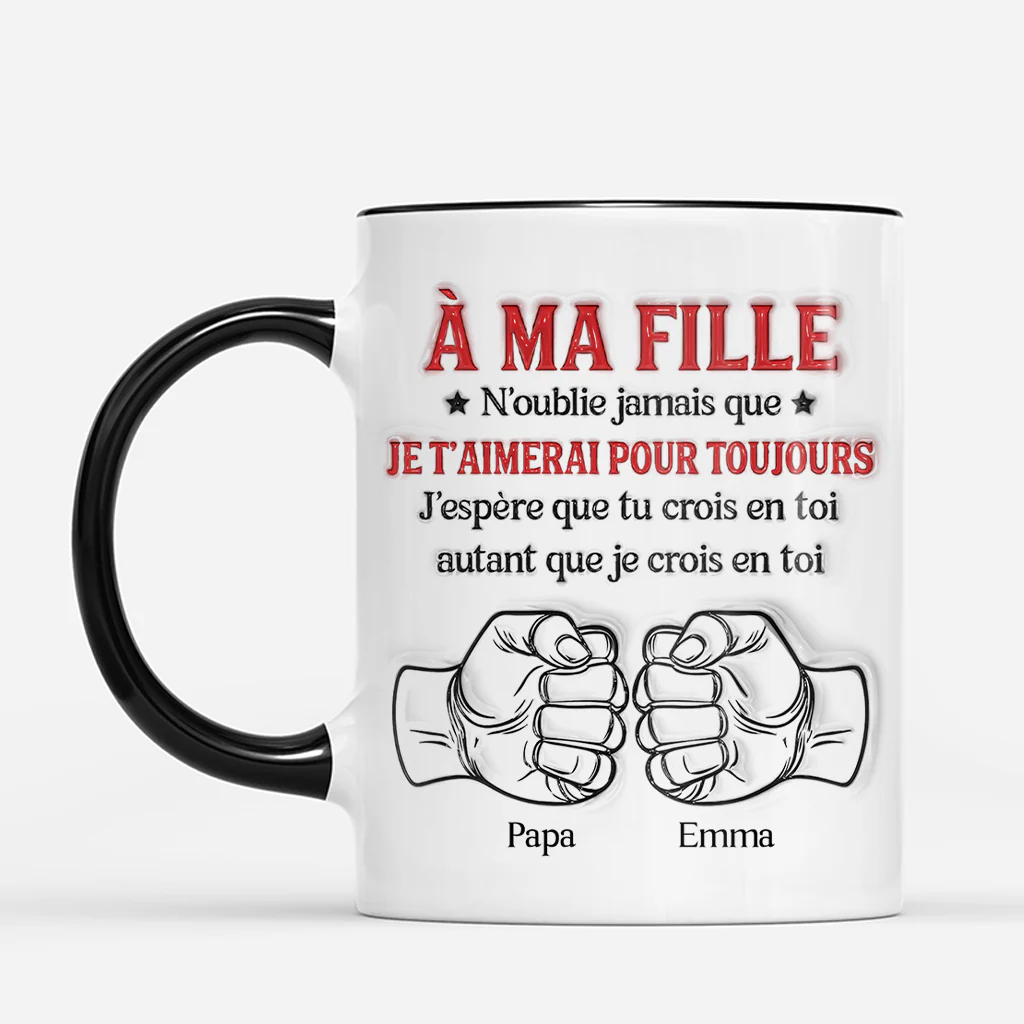 [Effet d'Impression 3D] Mug Personnalisé Prénom - Je Crois En Toi Cadeau Pour Fille/Petite-fille/Fils/Petit-fils - Image 2