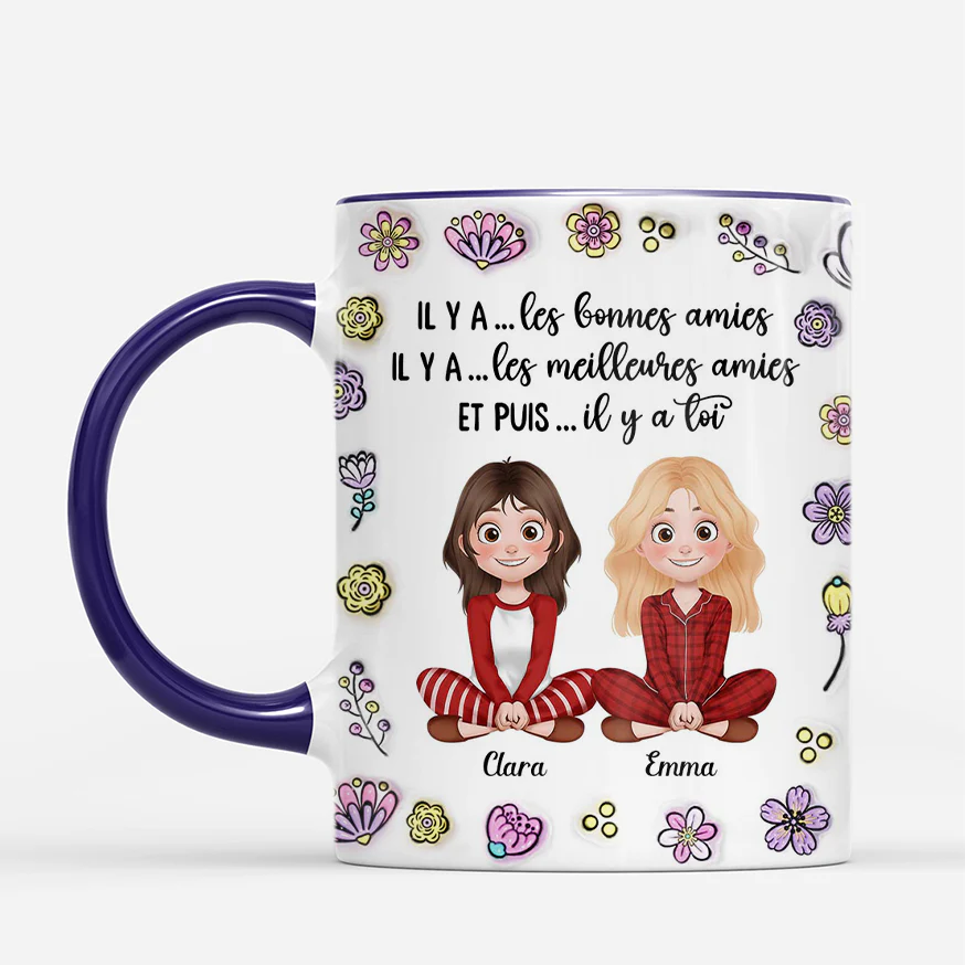 [Effet d'impression 3D] Mug Personnalisé Amies - Une Meilleure Amie - Image 2